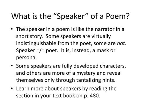 what is a speaker in poetry and how does it influence the theme?